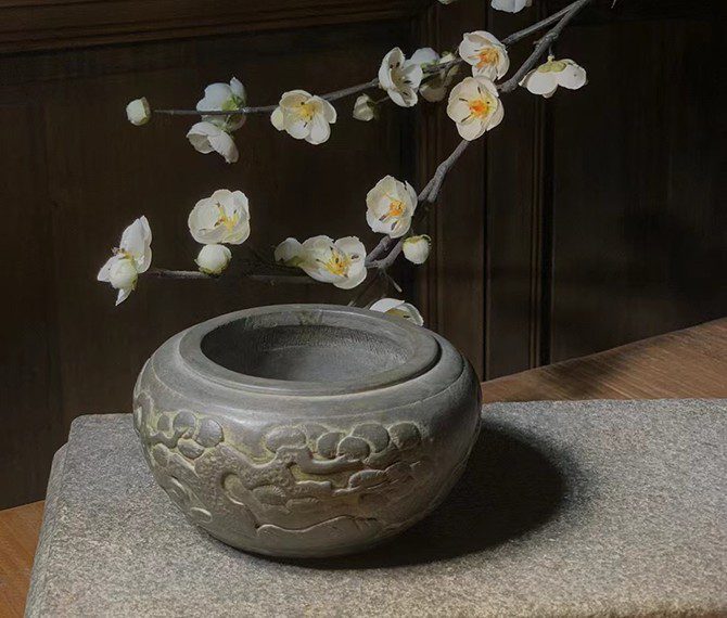 embossed flower bowl