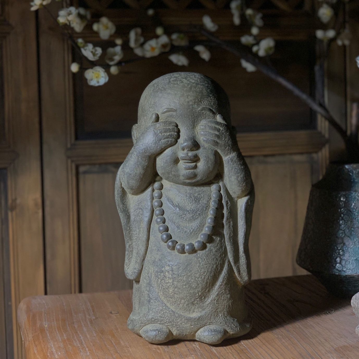 Little Novice Monk,Handcraft, Stone Carving Art, Home Interior Design